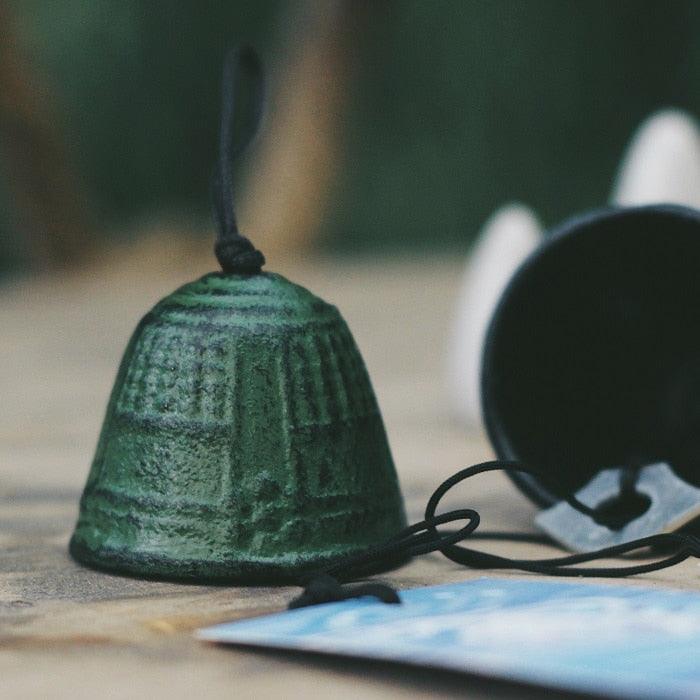 Campana de viento japonesa de hierro retro, campana colgante, campana de viento colgante para exteriores, adecuada para decoración de coches y hogares, campanas de viento para jardín, colgante de la buena suerte.