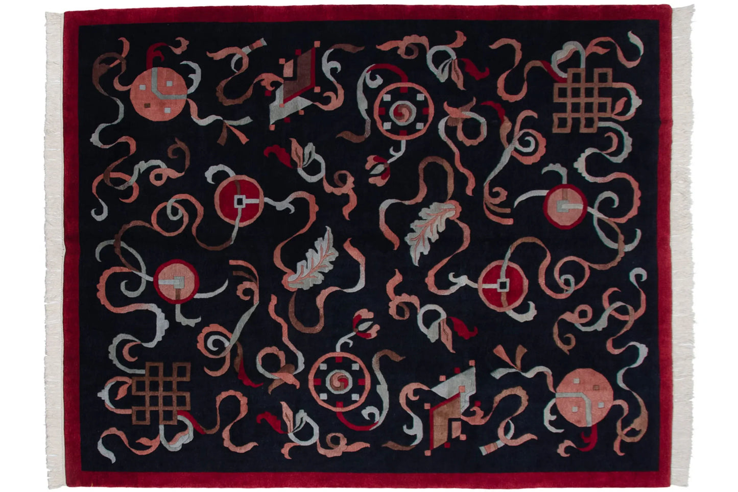 8x10 Vintage Contemporary Indian Peking Design Carpet