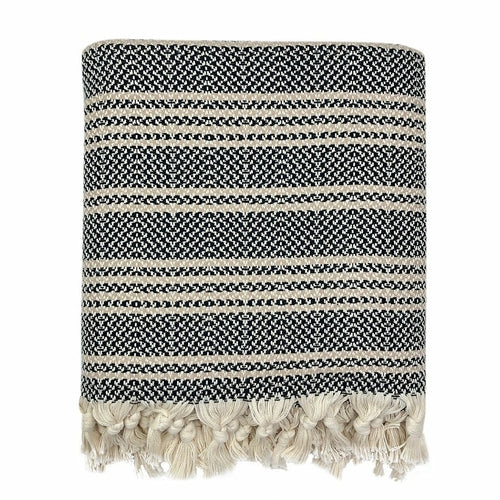 High-Quality Woven Stripe Turkish Throw