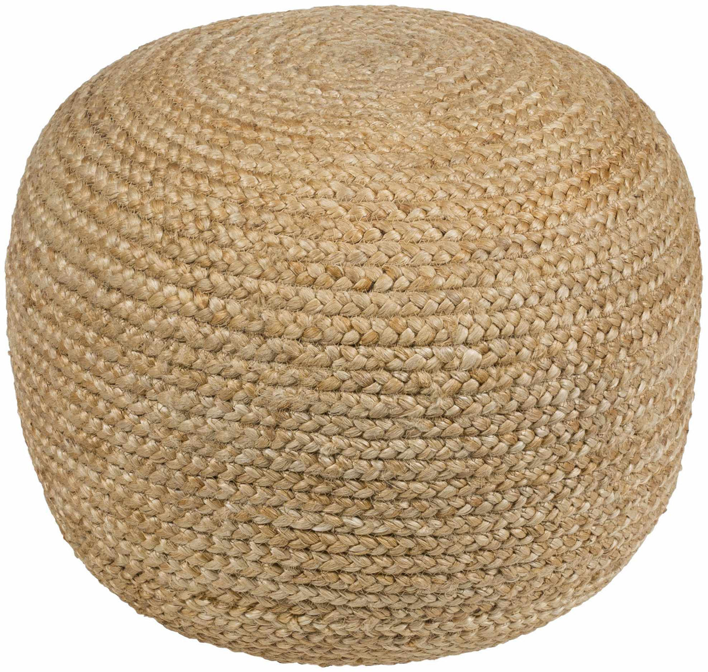 Kaumakani Knitted Jute Round Pouf Ottoman