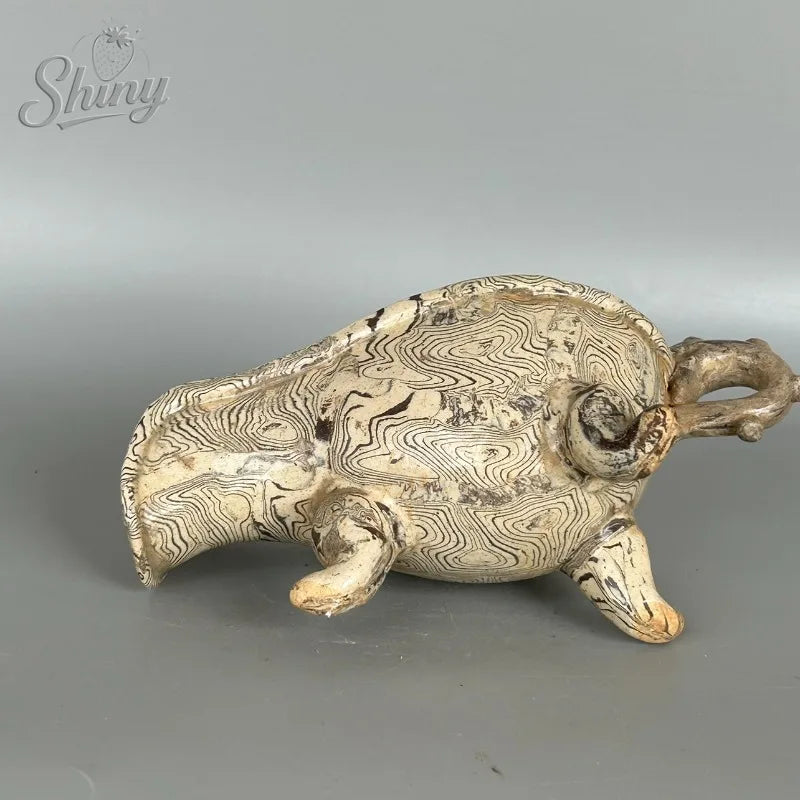 Antique-Style Song Dynasty Glazed Porcelain Dragon-Handled Teapot Collectible Antique Porcelain Decorative Piece