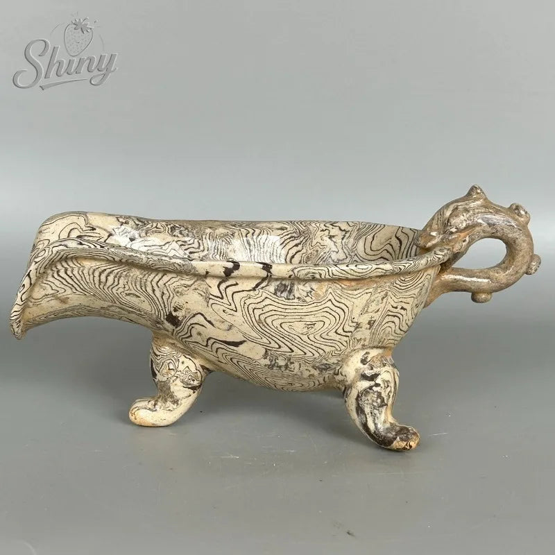 Antique-Style Song Dynasty Glazed Porcelain Dragon-Handled Teapot Collectible Antique Porcelain Decorative Piece