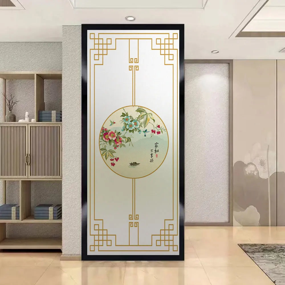Not Transparent Privacy Window Film UV Blocking Heat Control Glass Sticker Static Cling Frosted Antique Glass Window Decoration