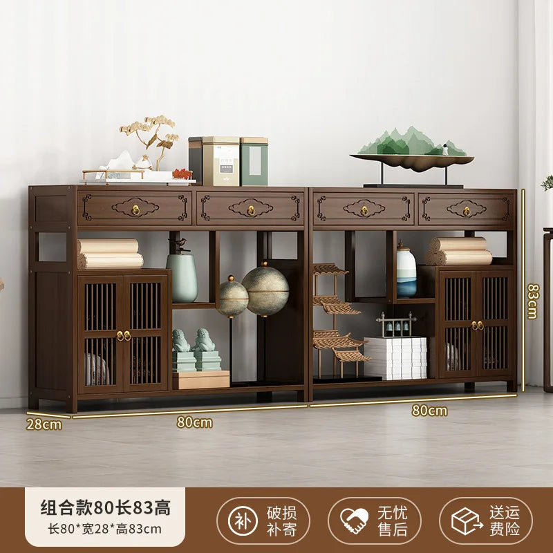 YFY New Chinese Bogu Rack Tea Room High-end Decoration Tea Display Cabinet Office Shelf Living Room Partition Ornament