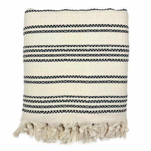 High-Quality Woven Stripe Turkish Throw